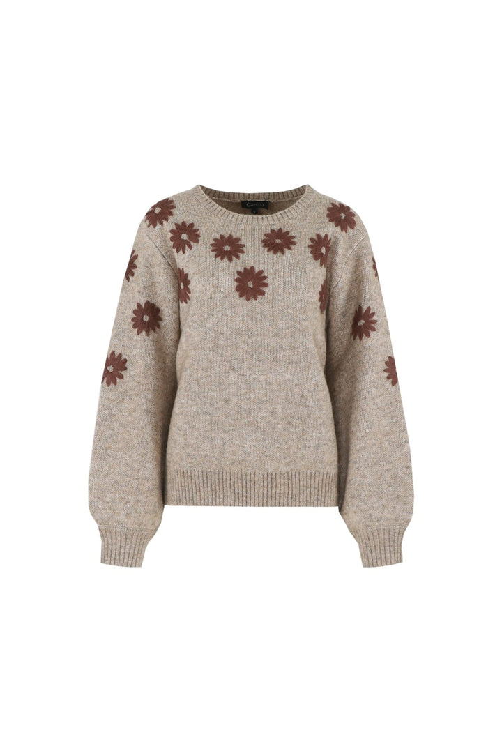 G-Maxx Zaina knitting sweater bruin dessin – dames