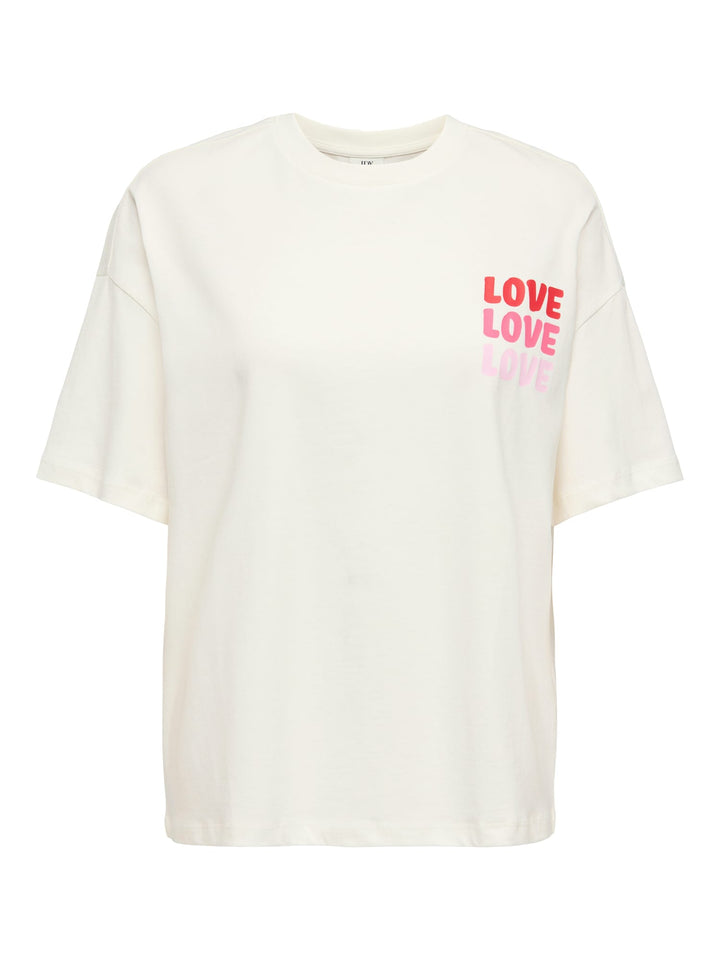 Jacqueline de Yong Carla T-shirt off-white – dames