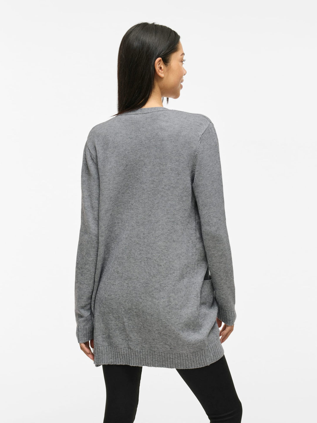Vila VIRIL OPEN L/S KNIT CARDIGAN - dames vest grijs