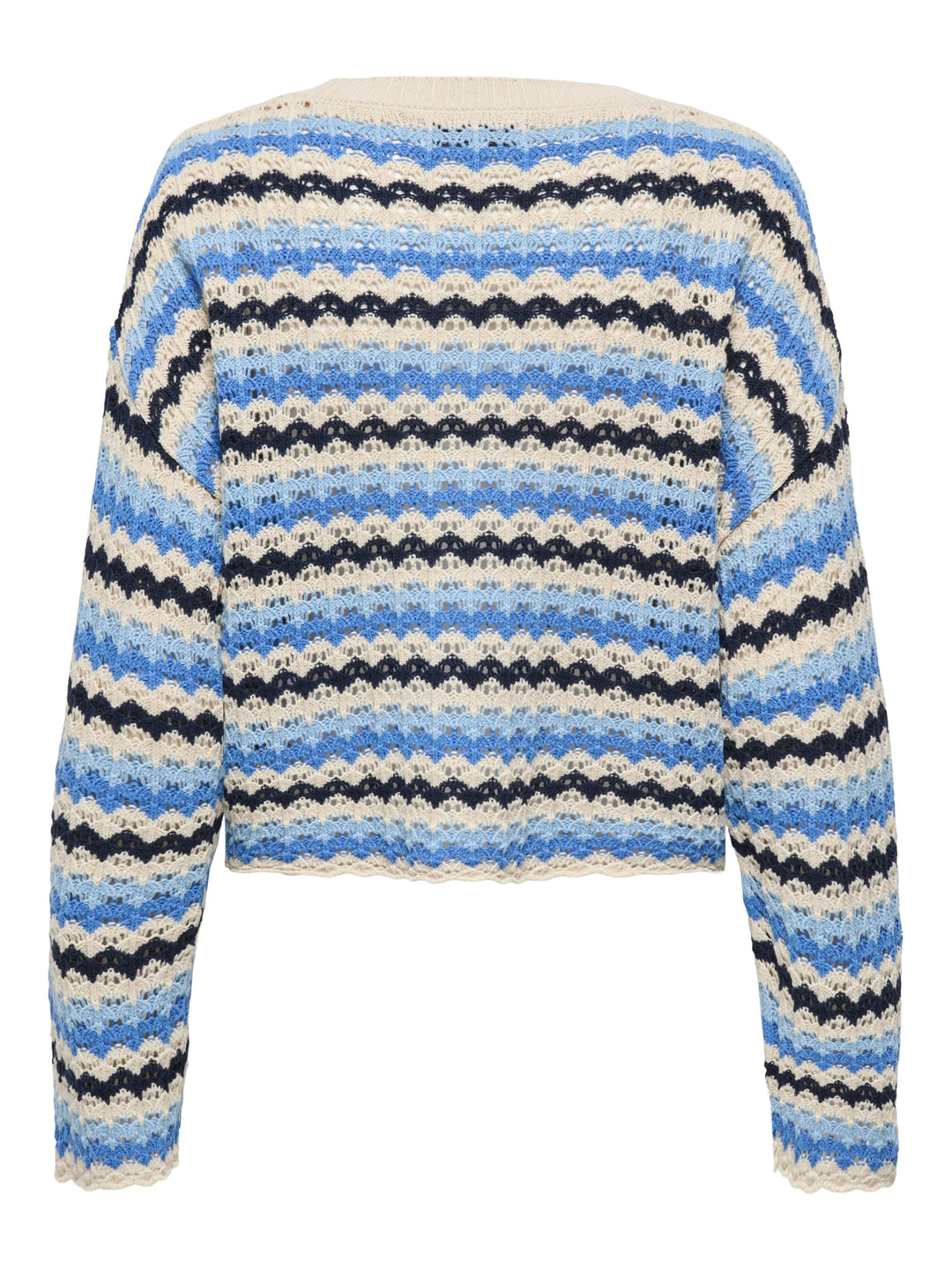 Only Asa trui dames blauw dessin – gebreide pullover