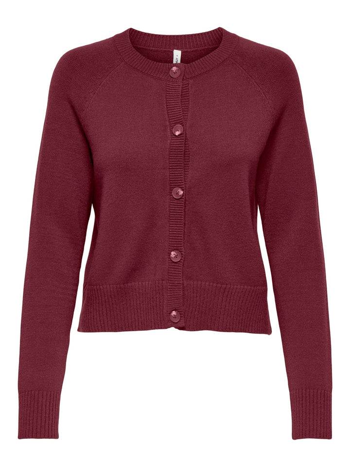 Only Katia vest gebreid bordeaux – dames