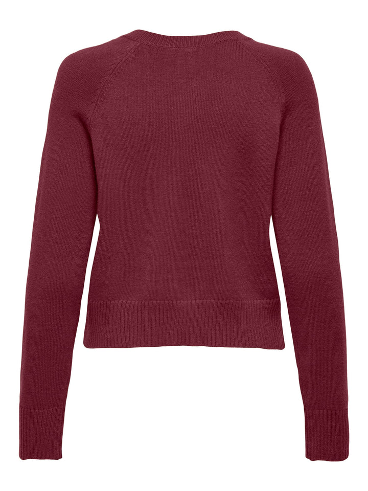 Only Katia vest gebreid bordeaux – dames