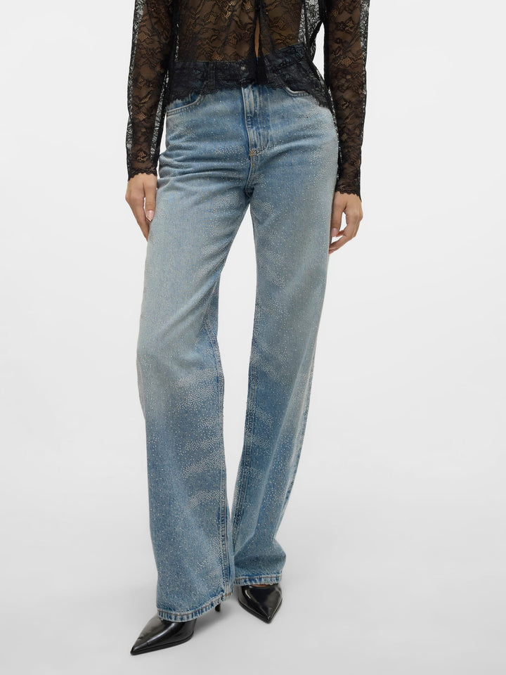 VERO MODA Tessa wide fit jeans – dames - Blue Denim - L34