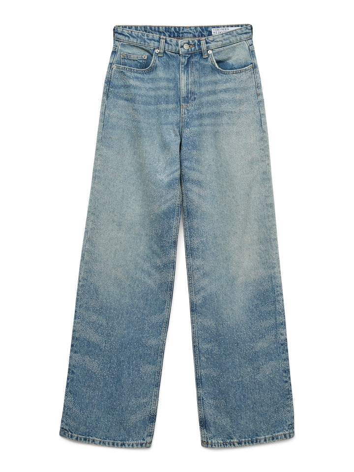 VERO MODA Tessa wide fit jeans – dames - Blue Denim - L34