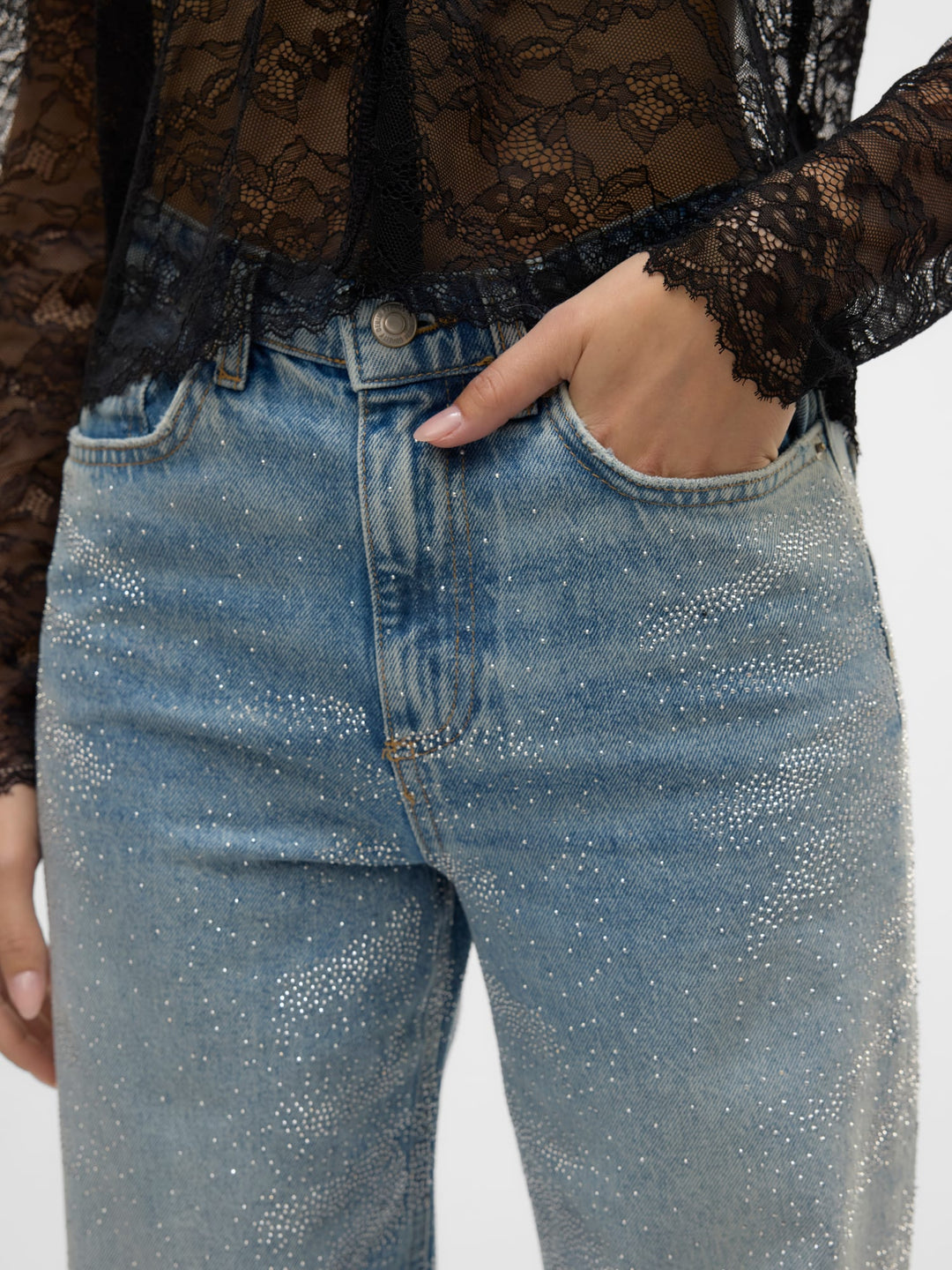 VERO MODA Tessa wide fit jeans – dames - Blue Denim - L34