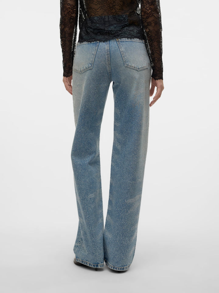 VERO MODA Tessa wide fit jeans – dames - Blue Denim - L34