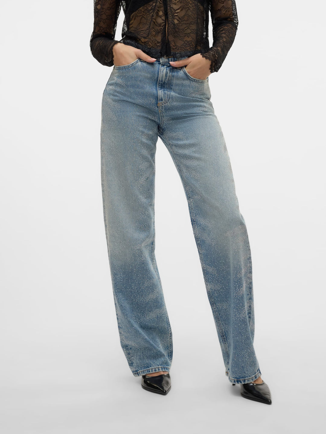 VERO MODA Tessa wide fit jeans – dames - Blue Denim - L34