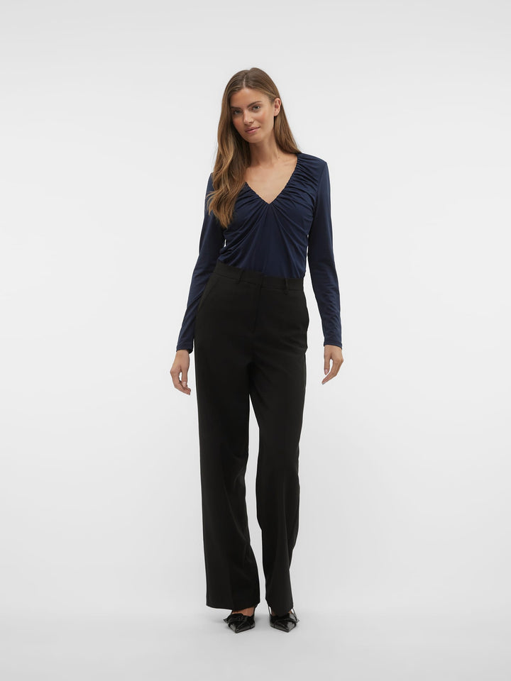 VERO MODA 10308582 Hanna t-shirt l/m navy