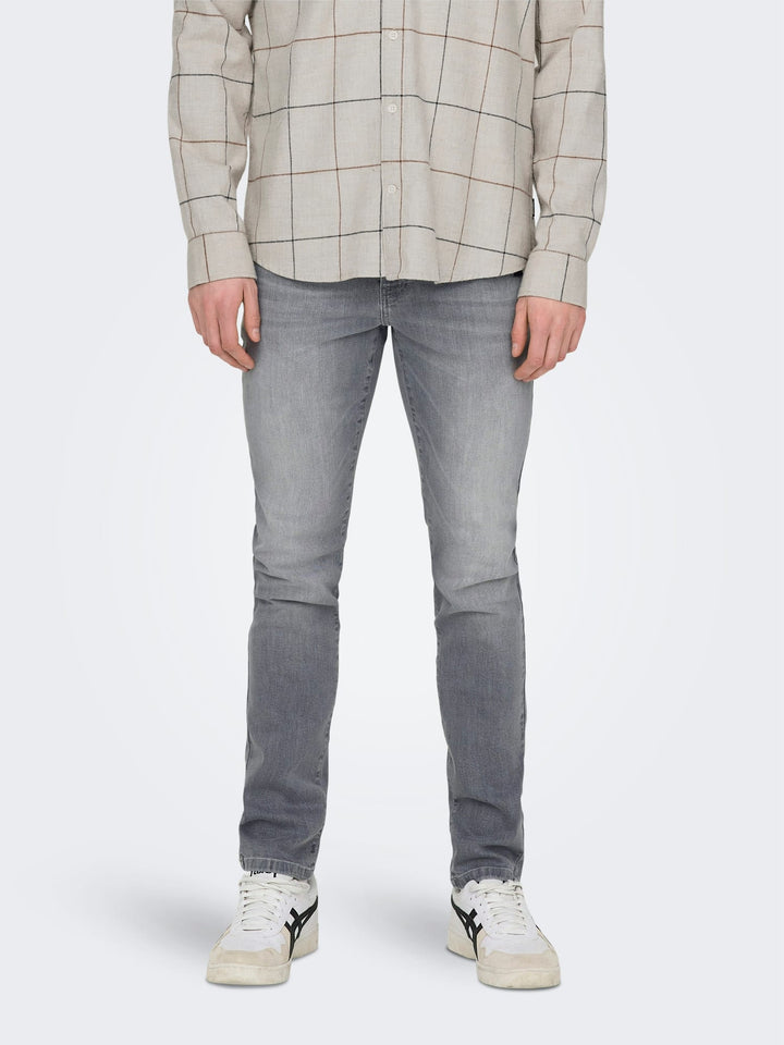 ONLY & SONS LOOM slim fit jeans grey denim – heren - 34