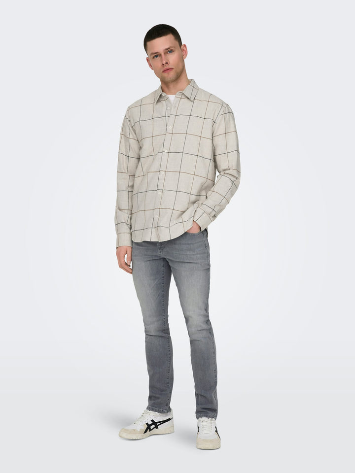 ONLY & SONS LOOM slim fit jeans grey denim – heren - 32