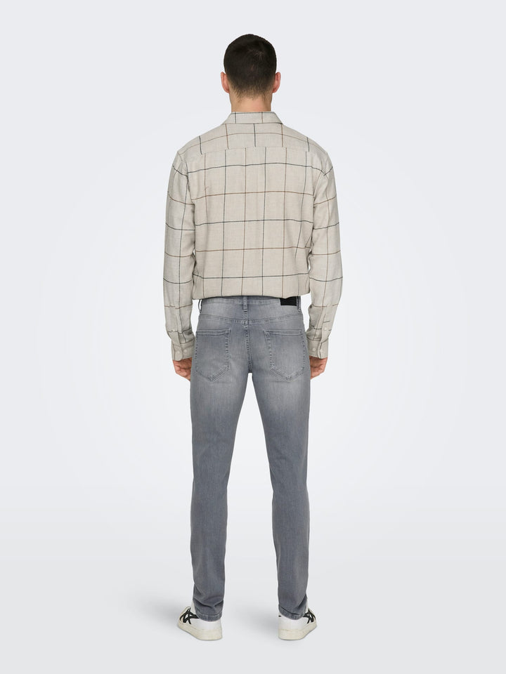 ONLY & SONS LOOM slim fit jeans grey denim – heren - 32