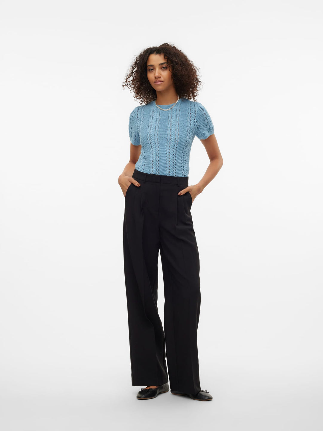 VERO MODA 10308826 Nora lichtblauw – dames top