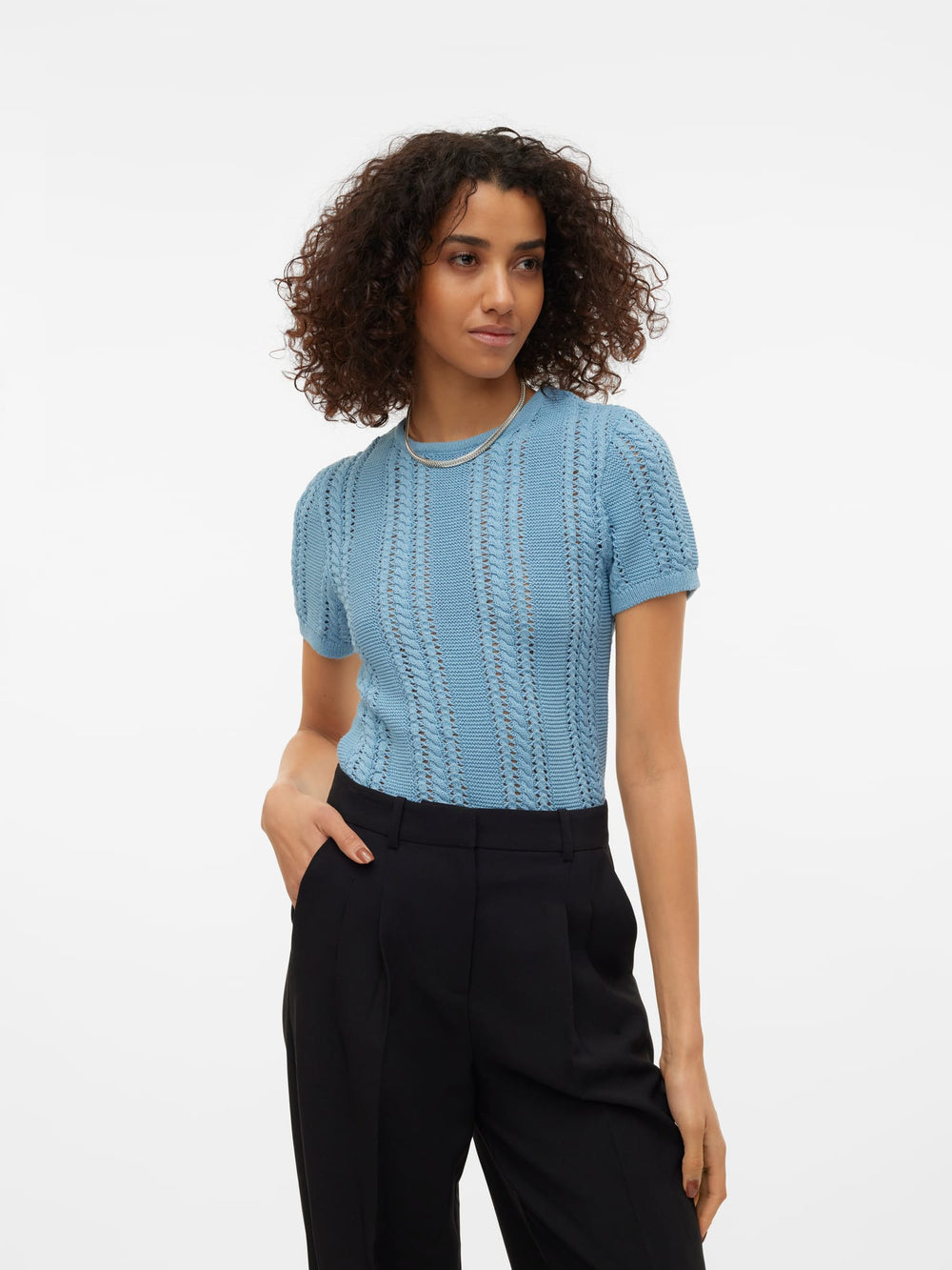 VERO MODA 10308826 Nora lichtblauw – dames top
