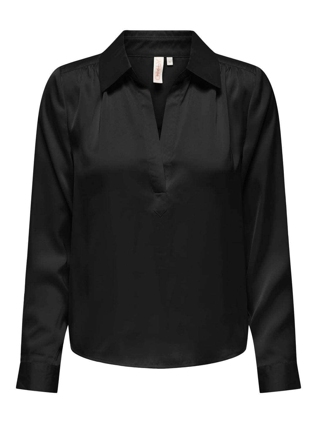 Only ONLZORA LS V-Neck Top zwart – dames