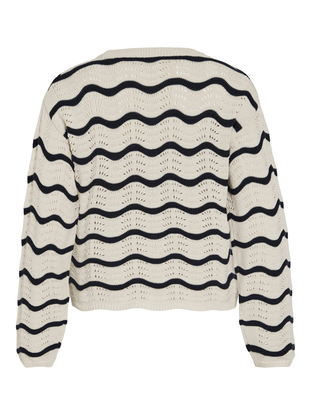 Vila 14112812 Wave trui ecru dessin – dames