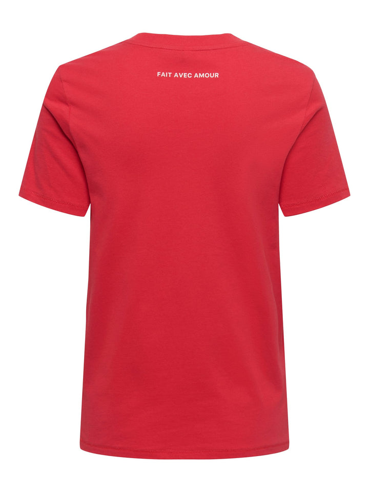 Only ONLCELINA T-shirt dames rood – k/m