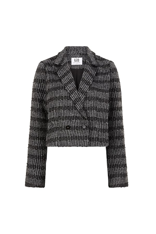 Lofty Manner QK302 Annelie blazer dames zwart dessin