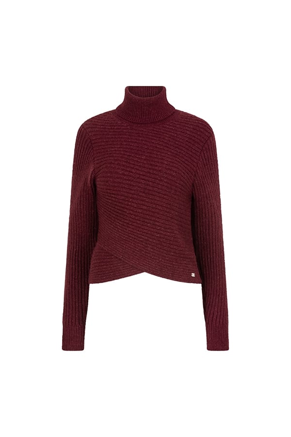 Lofty Manner QK04-KW Sweater Katja – dames trui bordeaux