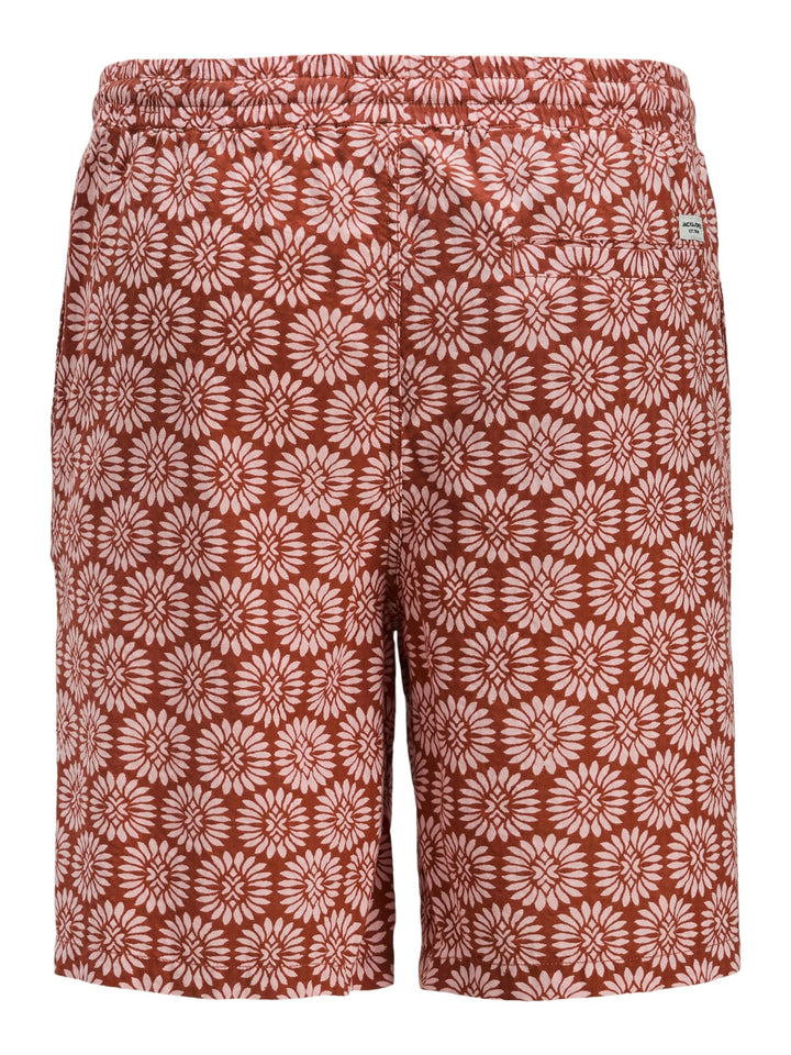 Jack & Jones Jaiden Seersucker short – heren - Rood Dessin