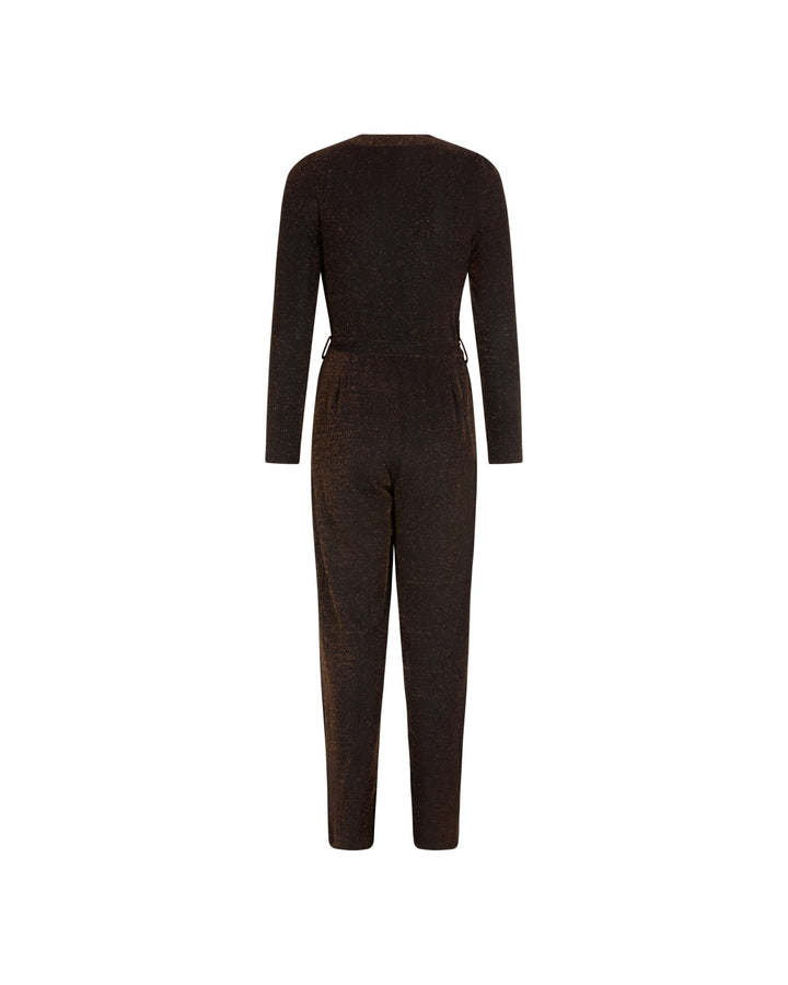 Lofty Manner Jumpsuit Mavis – dames jumpsuit bruin dessin
