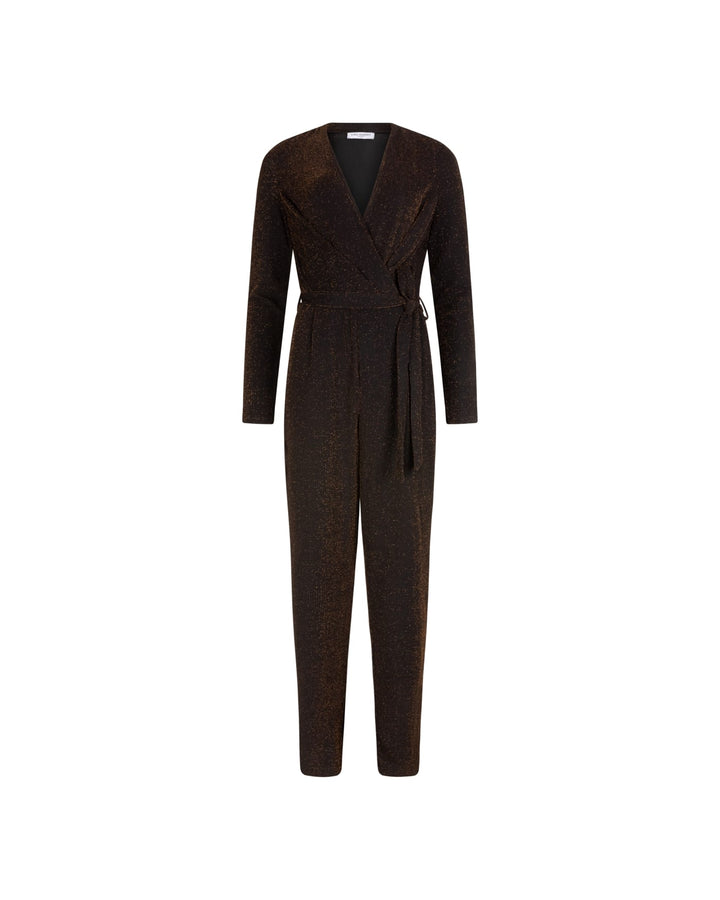 Lofty Manner Jumpsuit Mavis – dames jumpsuit bruin dessin