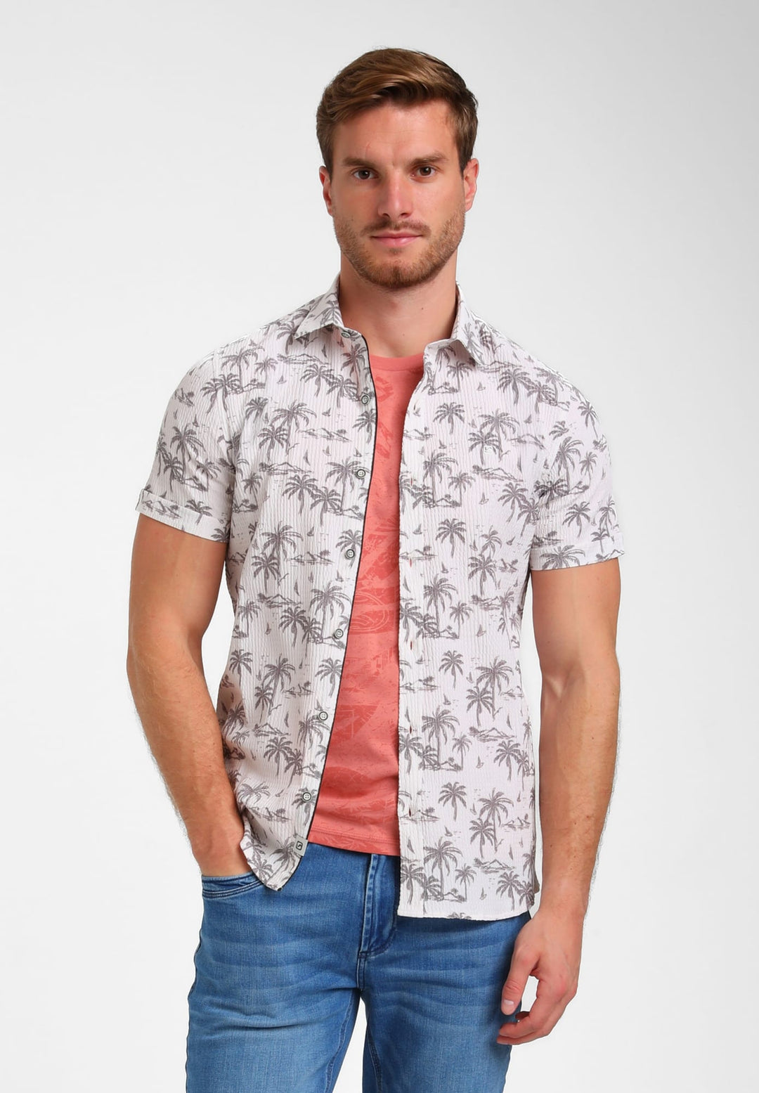 Gabbiano men polo k/m zand dessin – heren