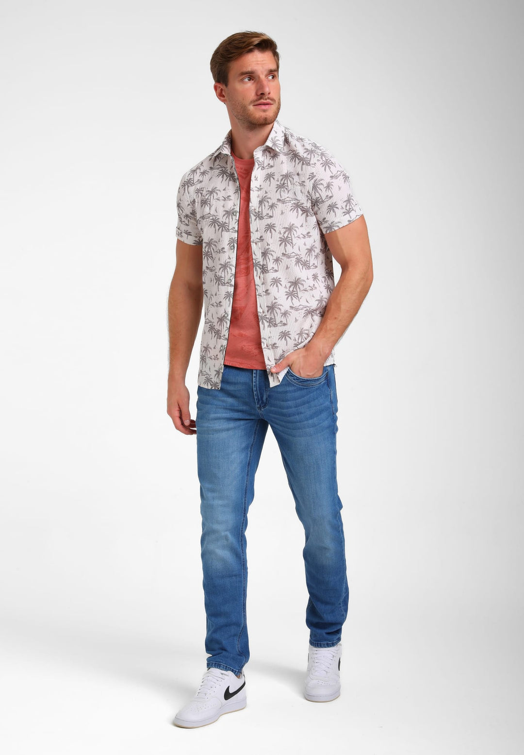 Gabbiano men polo k/m zand dessin – heren
