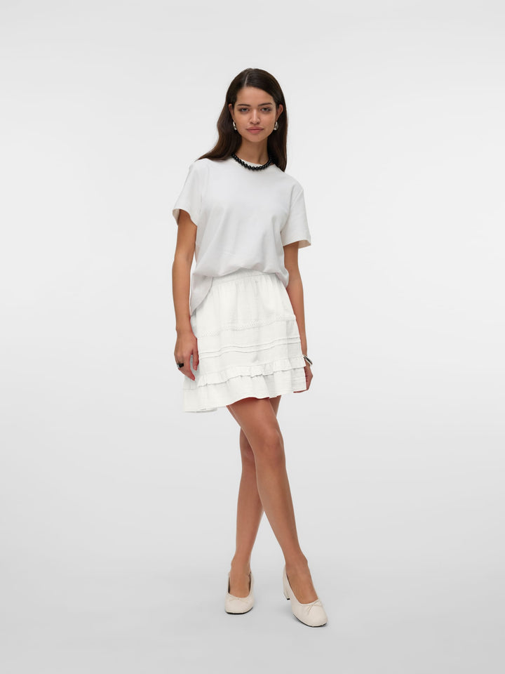 VERO MODA 10325239 pretty rok kort dames off-white