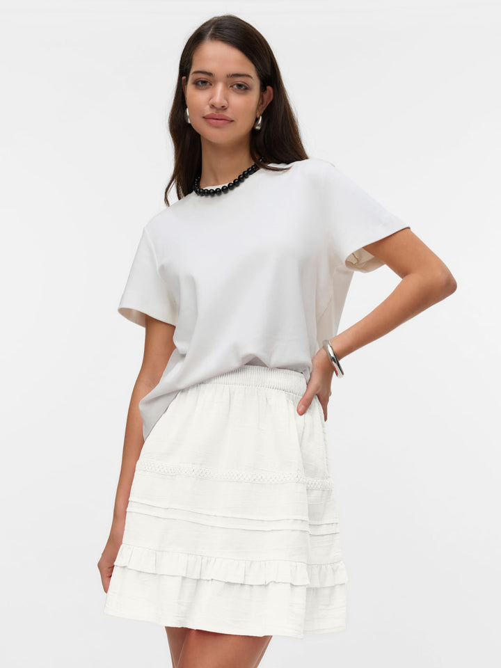 VERO MODA 10325239 pretty rok kort dames off-white