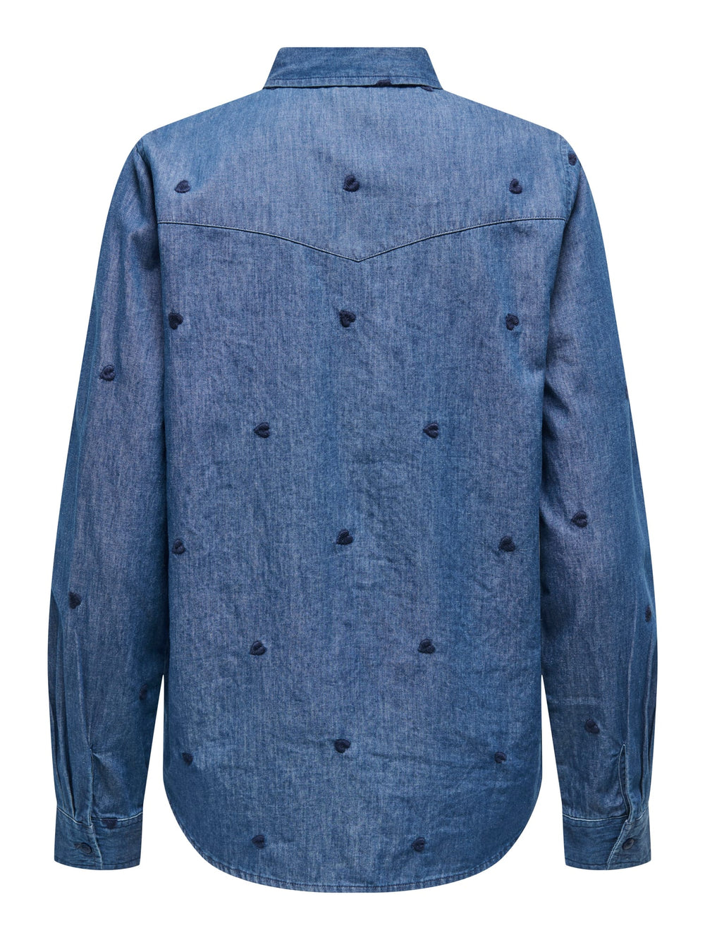 Jacqueline de Yong blouse denim dames – JDYLOVE L/S EMBR SHIRT - Blue Denim