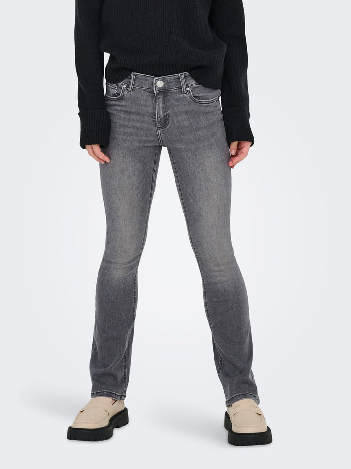 Kids Only flared jeans grey denim – meisjes