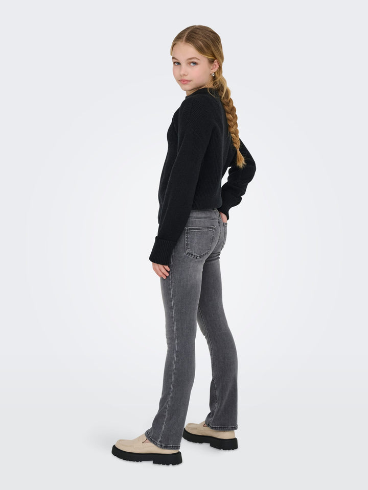 Kids Only flared jeans grey denim – meisjes