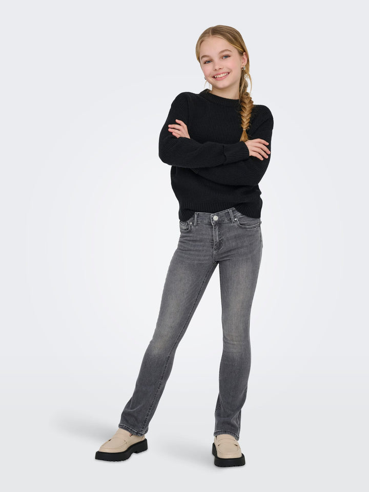 Kids Only flared jeans grey denim – meisjes