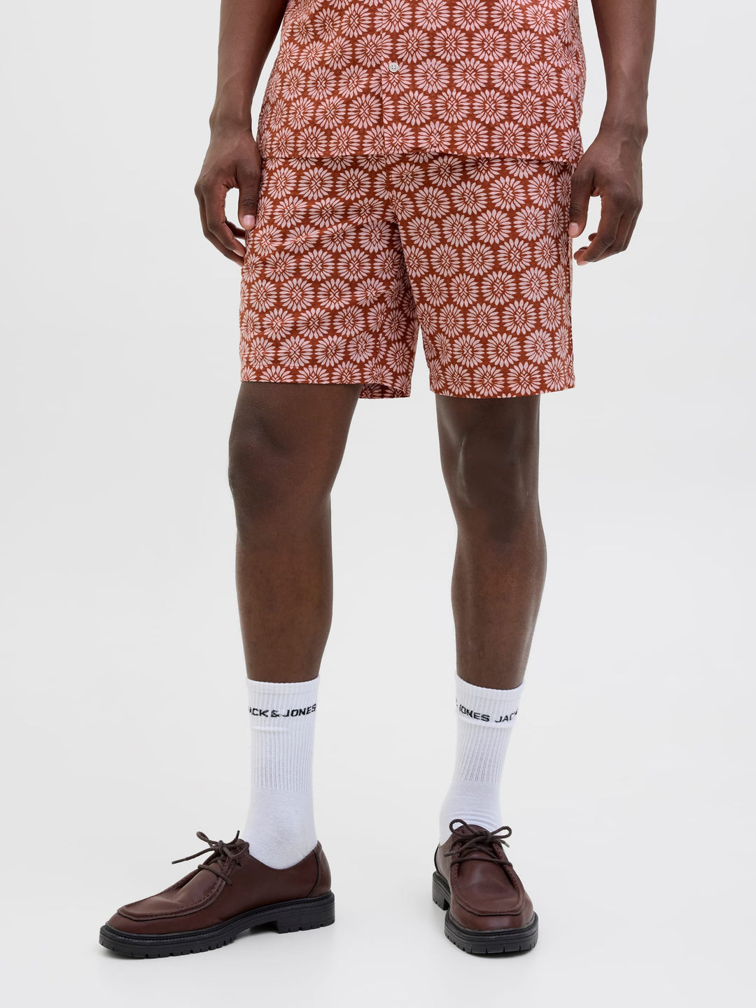 Jack & Jones Jaiden Seersucker short – heren - Rood Dessin