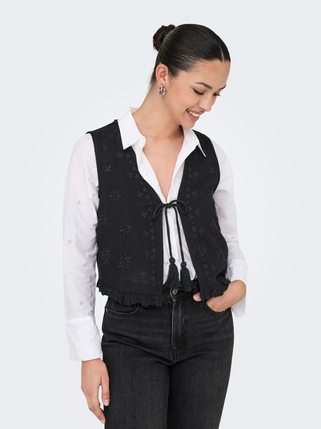 Only jakiri gilet zwart – dames