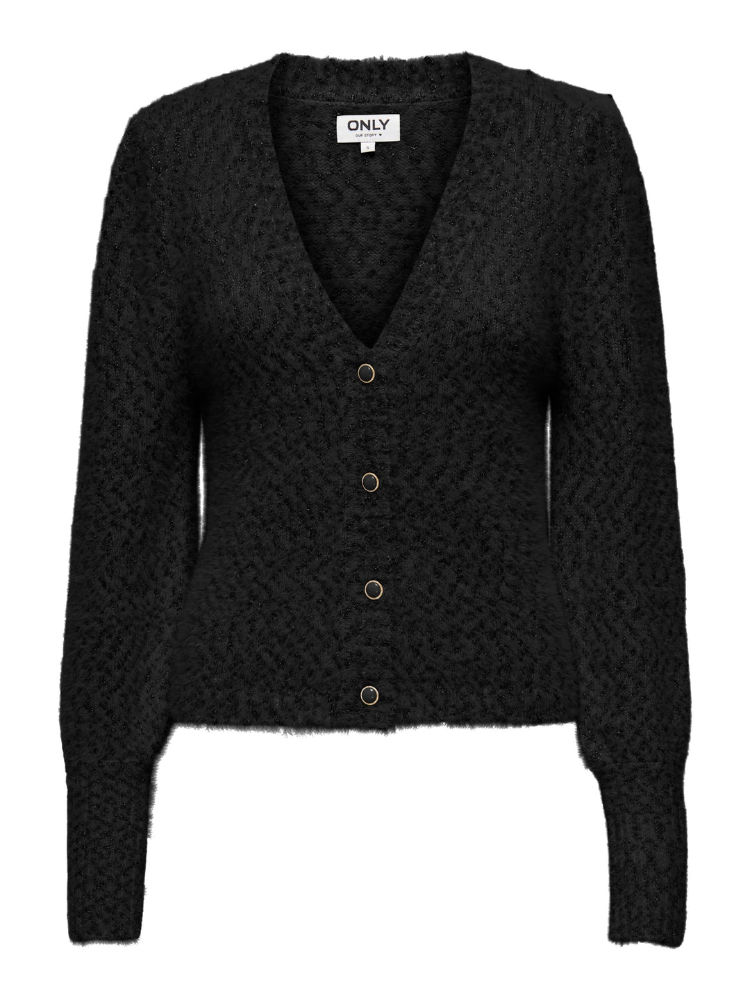 Only Rosette vest gebreid zwart – dames