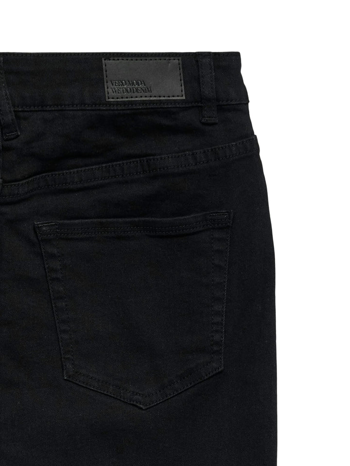 VERO MODA 10279491 Luna – denim rok kort dames - Black Denim