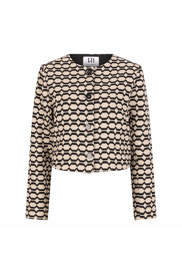 Lofty Manner Jacket Cleo - dames jack ecru dessin