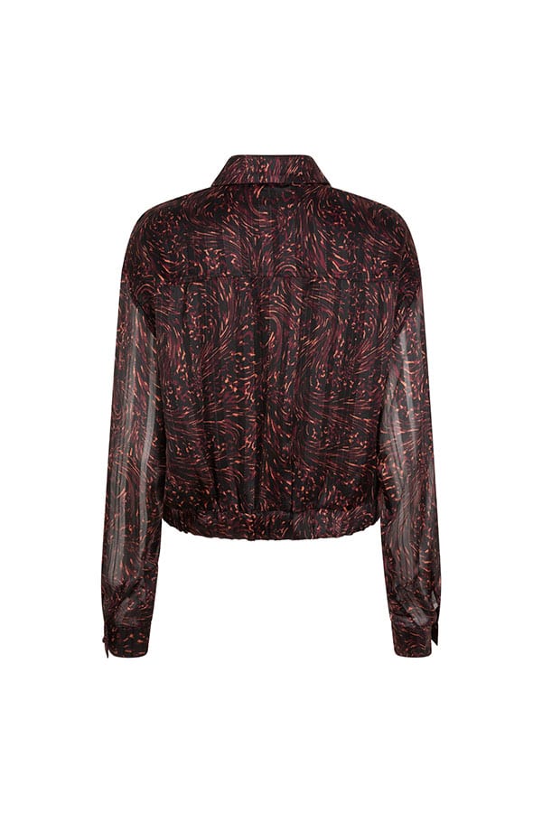 Lofty Manner Qk01 Astrid blouse zwart dessin – dames