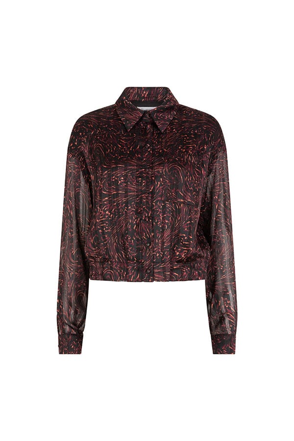 Lofty Manner Qk01 Astrid blouse zwart dessin – dames