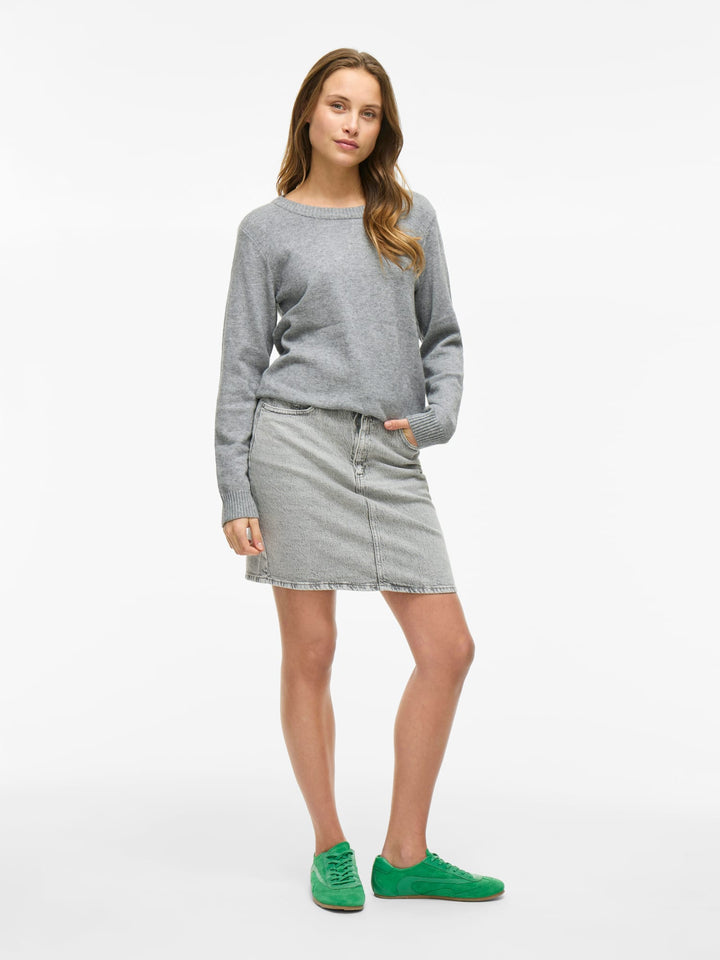 Vila VIKAJA HW JAF DENIM SKIRT – dames rok - Grey Denim
