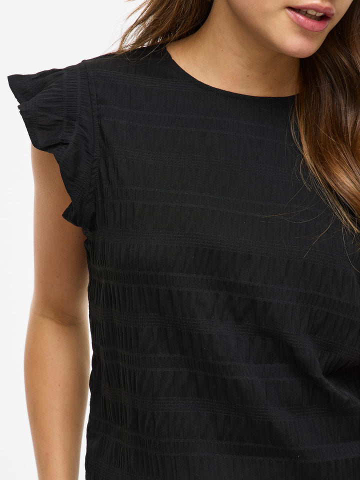 Vila 14105511 Raye top zwart – dames