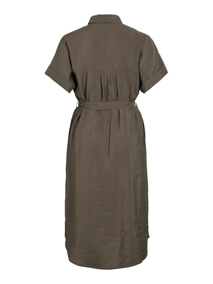 Vila 14111774 Hula blousejurk taupe – dames