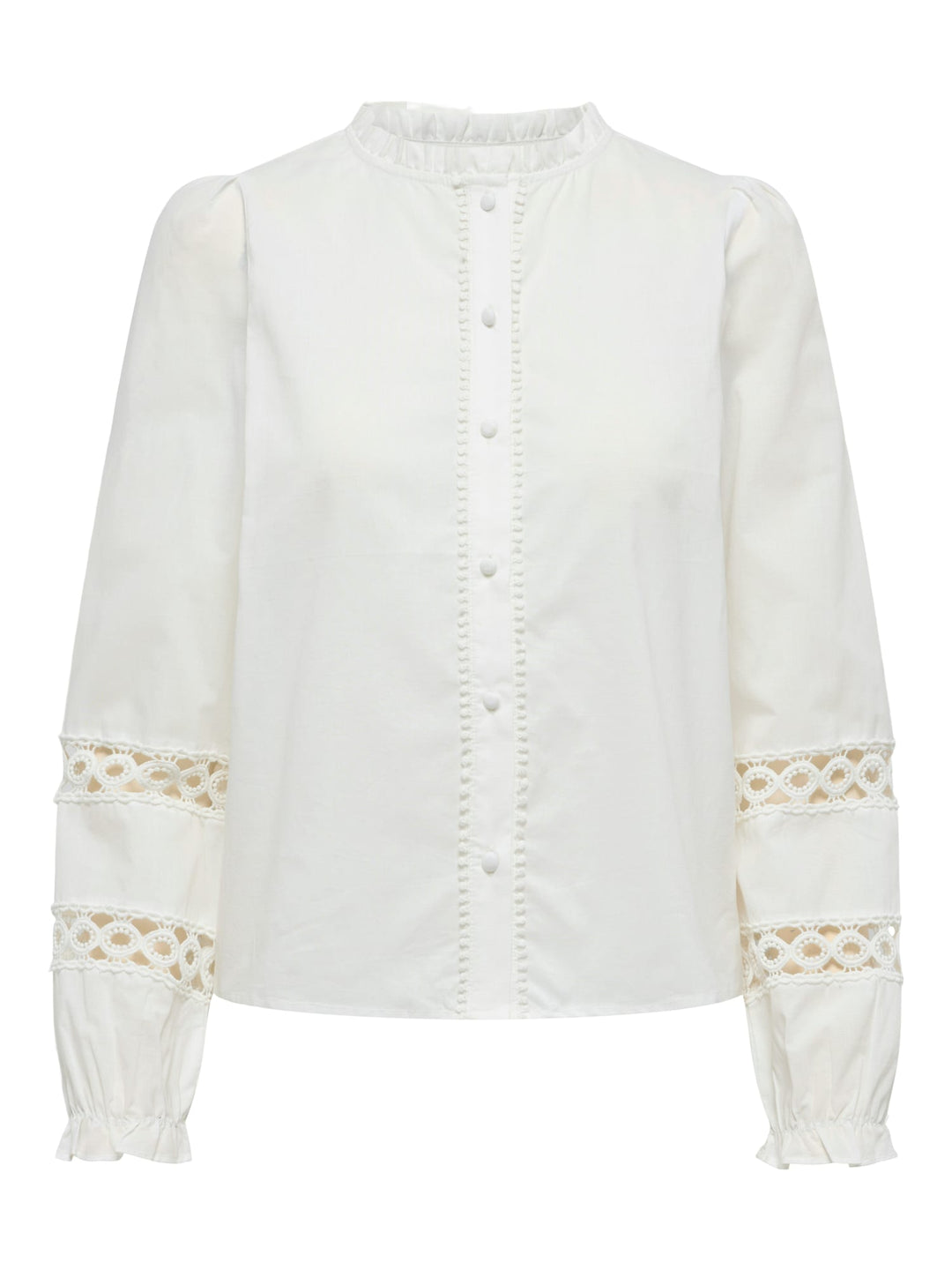 Only blouse l/m dames off-white – ONLTUA L/S DETAIL SHIRT