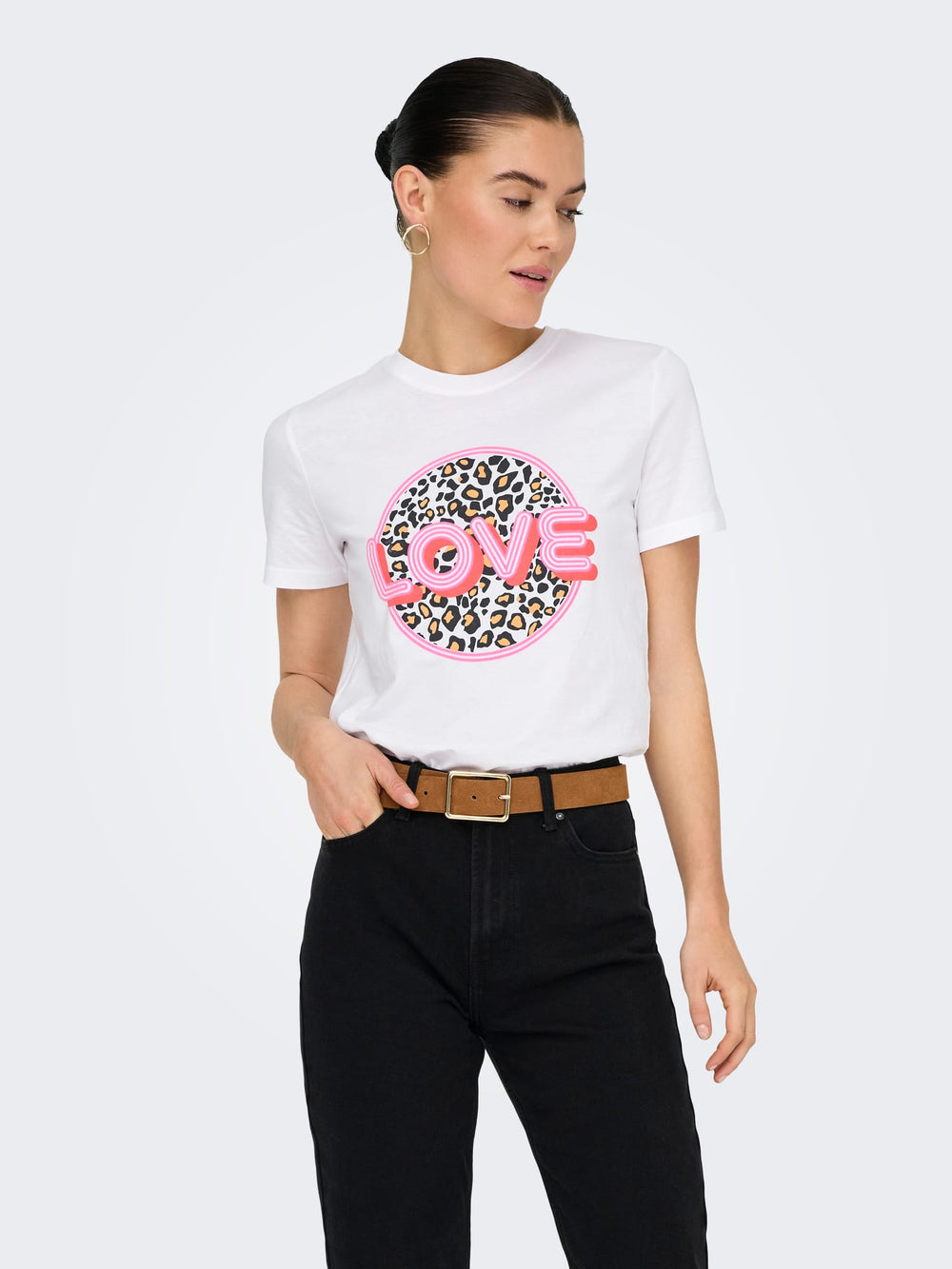 Only 15343191 Ariya T-shirt off-white – dames