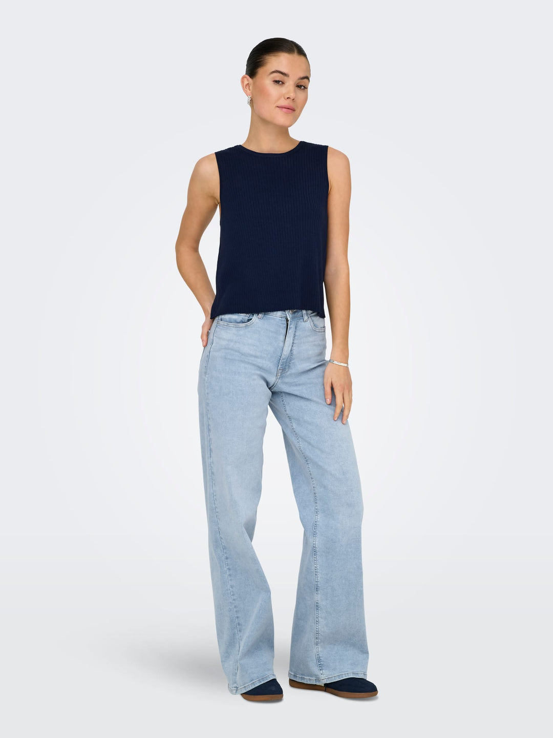 Jacqueline de Yong Felina wide fit jeans – dames - Blue Denim - L34
