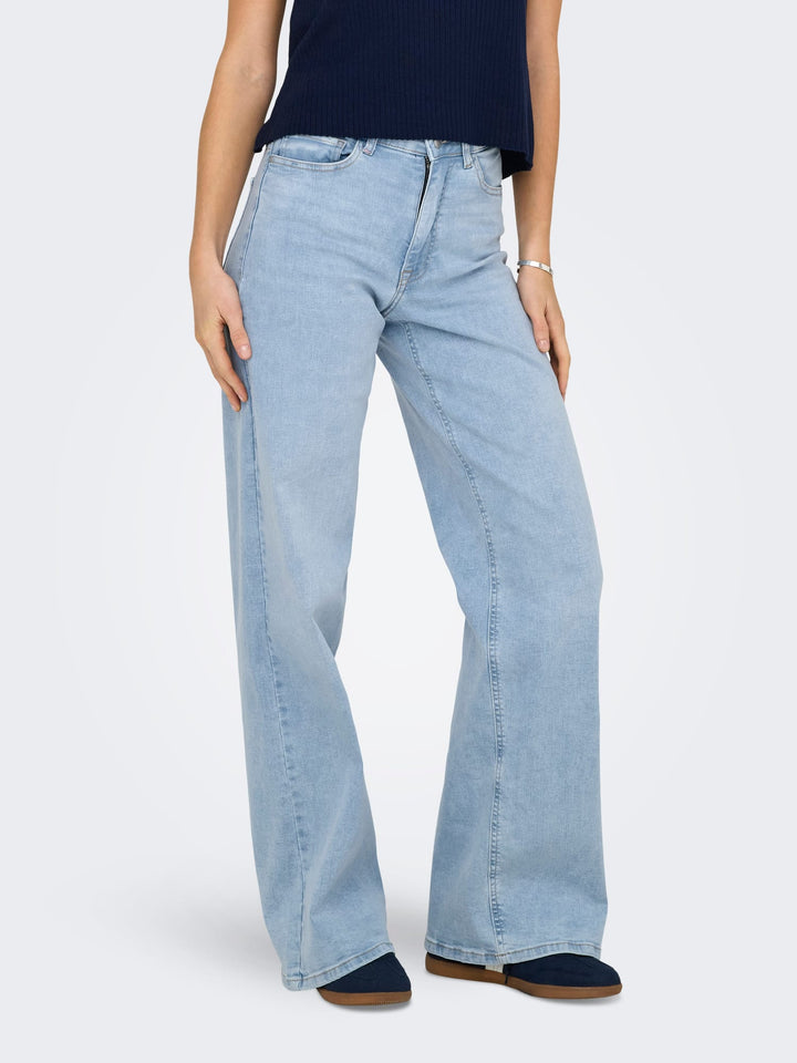 Jacqueline de Yong Felina wide fit jeans – dames - Blue Denim - L32