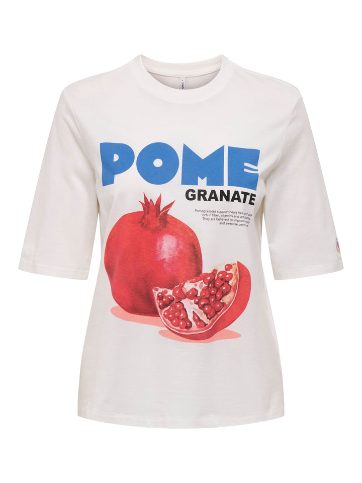 Only phoebe t-shirt off-white – dames