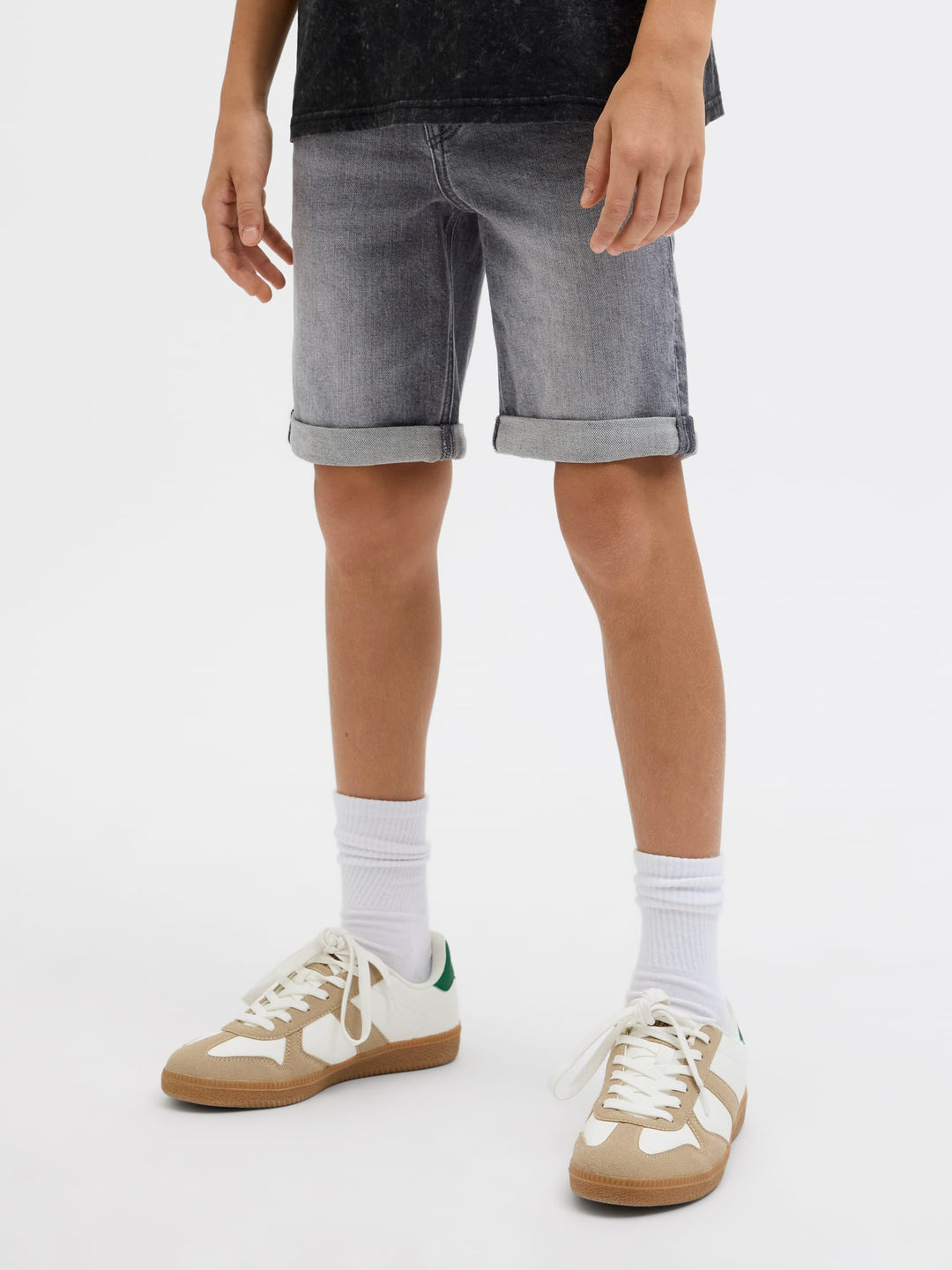 Jack & Jones Kids short denim jongens - grey denim