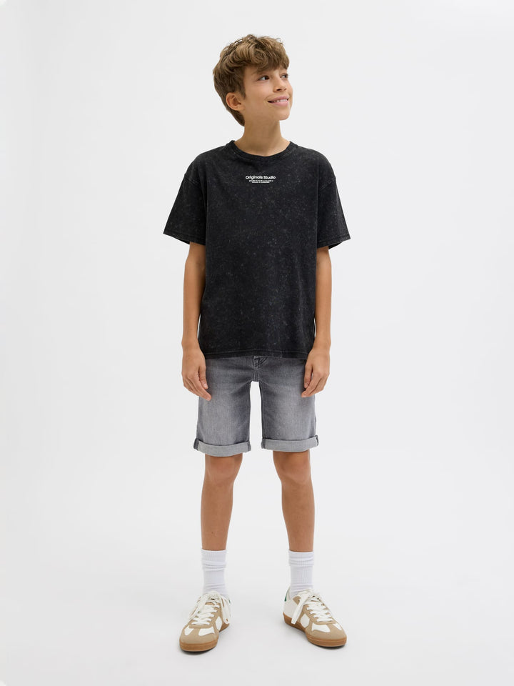 Jack & Jones Kids short denim jongens - grey denim